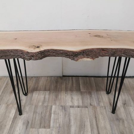 Tall Oak Hallway Table